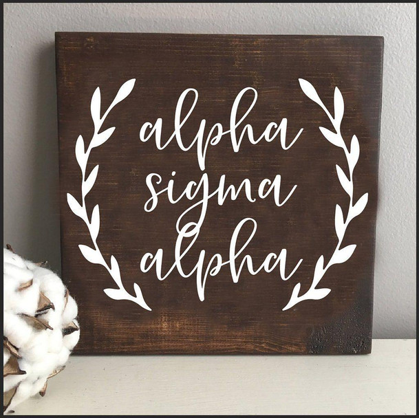 Sorority Shop Alpha Sigma Alpha Wooden Wall Art 