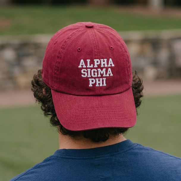 Alpha Sigma Phi Pigment Dyed Baseball Cap