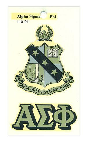  Alpha Sigma Phi Crest - Shield Decal 