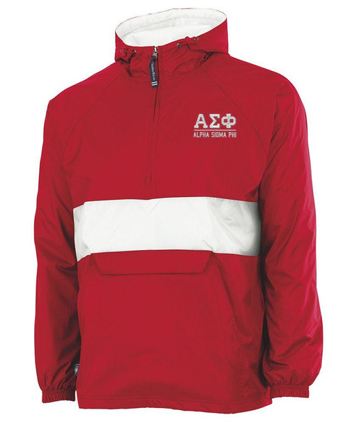  Alpha Sigma Phi Greek Letter Windbreaker Pullovers 