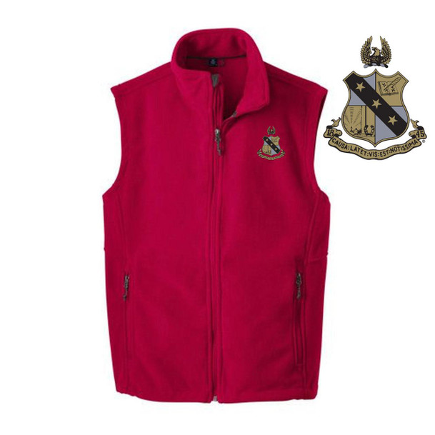  Alpha Sigma Phi Fleece Crest - Shield Vest 