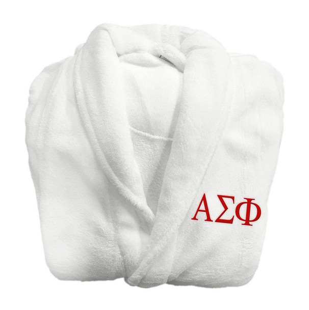  Alpha Sigma Phi Fraternity Lettered Bathrobe 