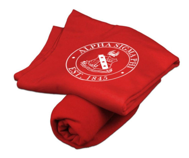  Alpha Sigma Phi Sweatshirt Blanket 