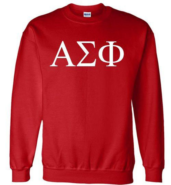  Alpha Sigma Phi Lettered World Famous Greek Crewneck 