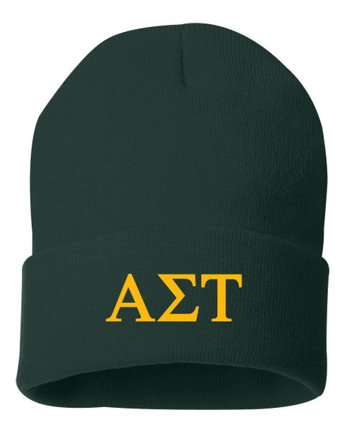 Alpha Sigma Tau Greek Letter Knit Cap