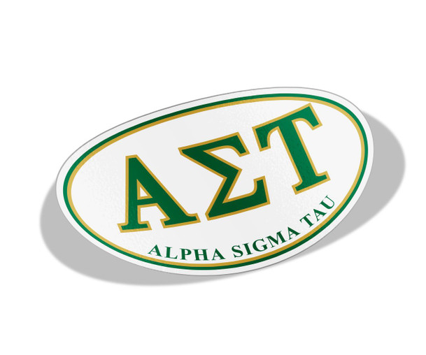 Alpha Sigma Tau Greek Letter Oval Decal