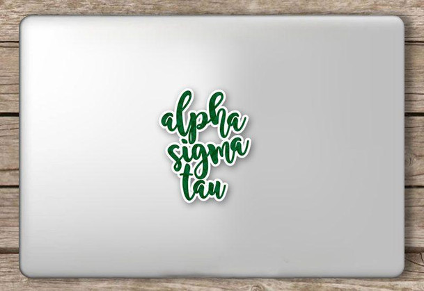  Alpha Sigma Tau Script Sticker 