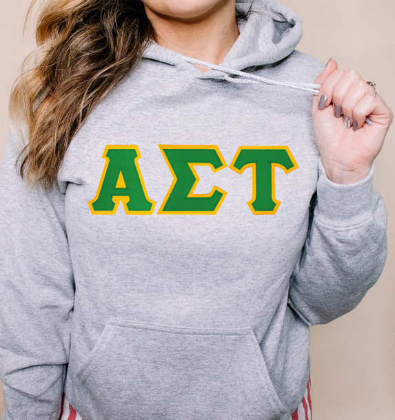 DISCOUNT Alpha Sigma Tau Lettered Hooded Sweatshirt - Best Value