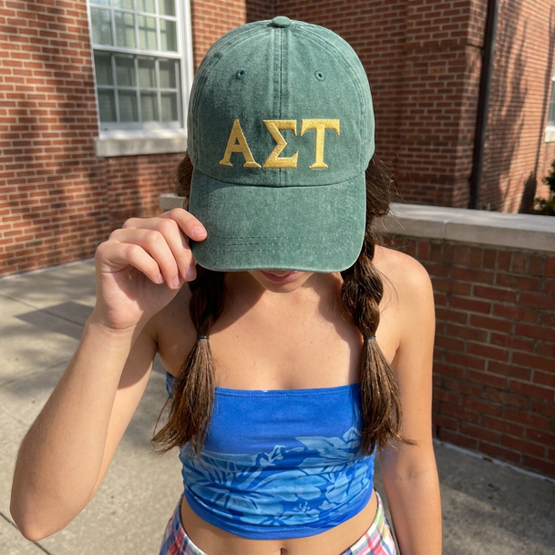 Alpha Sigma Tau Lettered Premium Pastel Hat