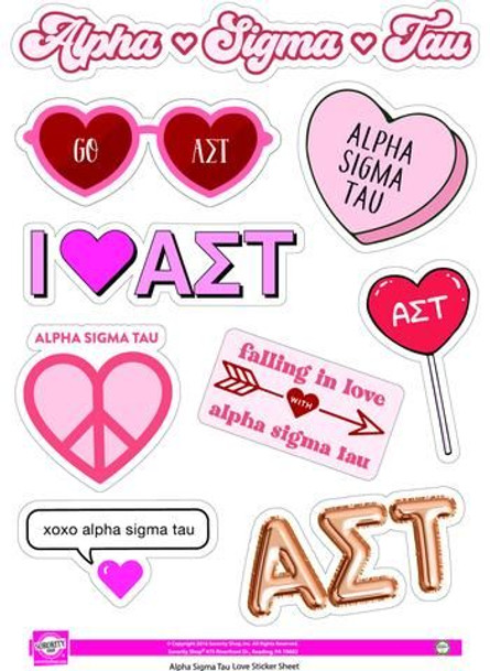 Alpha Sigma Tau Love Theme Stickers