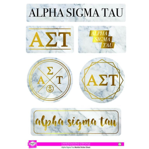 Alpha Sigma Tau Marble Sticker Sheet