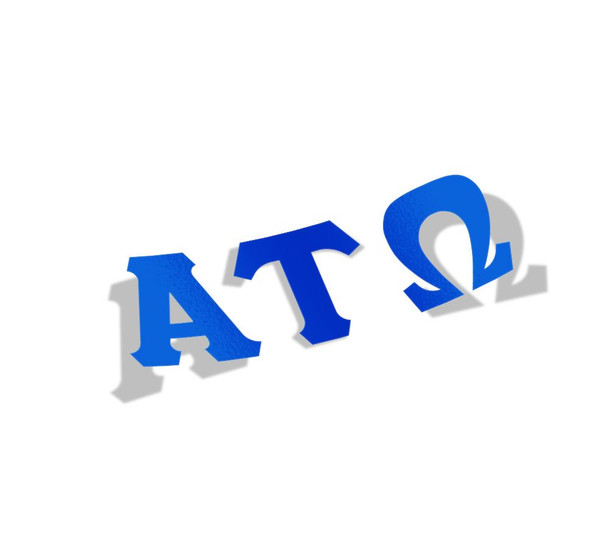 Alpha Tau Omega Big Greek Letter Window Sticker Decal
