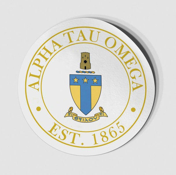  Alpha Tau Omega Circle Crest - Shield Decal 