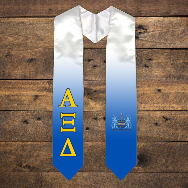  Alpha Xi Delta Extra Fancy Simple Greek Graduation Stole W Crest 