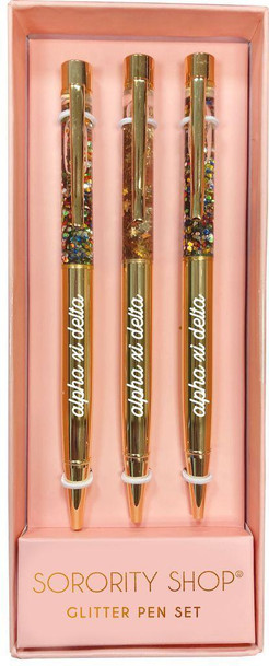 Sorority Shop Alpha Xi Delta Glitter Pens (Set of 3) 