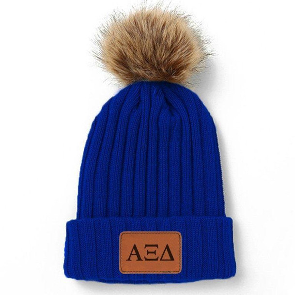 Sorority Shop Alpha Xi Delta Pom Pom Beanie Hat 