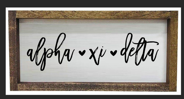 Sorority Shop Alpha Xi Delta Script Wooden Signs 