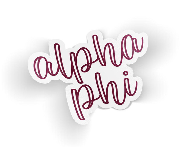 Greekgear Alpha Phi Nickname Script Sticker 