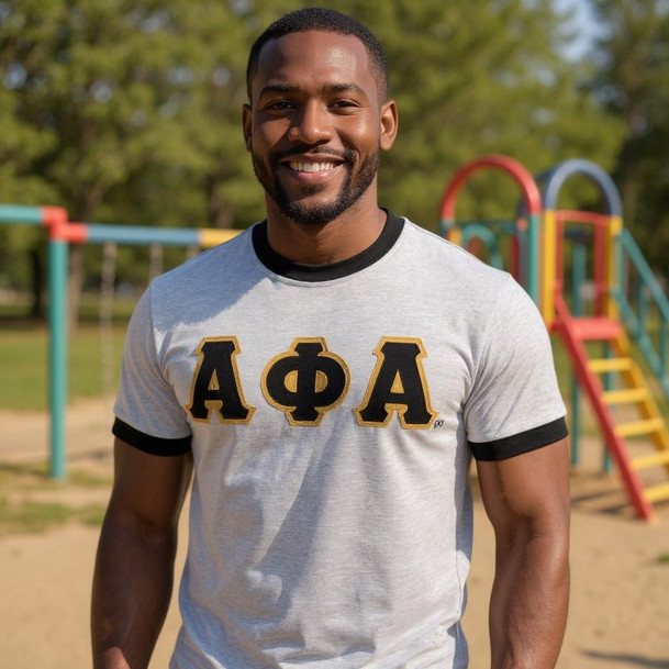 Alpha Phi Alpha 2 Day Ship Twill Ringer Tee