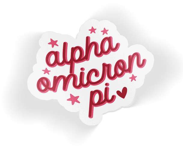 Alpha Omicron Pi Star Sticker