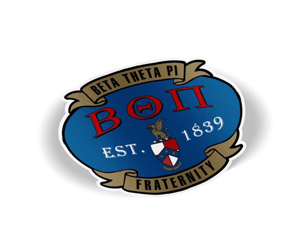 Beta Theta Pi Banner Crest - Shield Decal