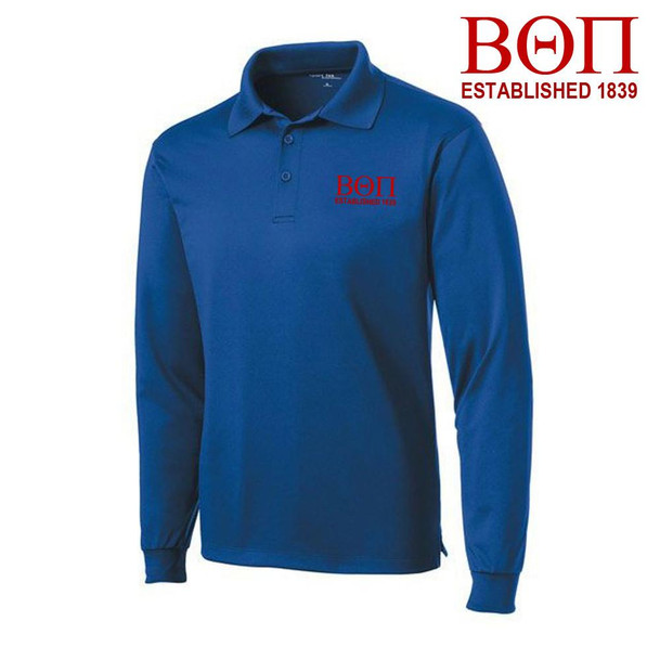  Beta Theta Pi-World Famous Long Sleeve Dry Fit Polo 