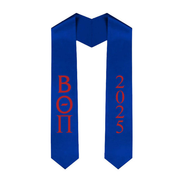  Beta Theta Pi Greek Lettered Graduation Sash Stole With Year - Best Value 