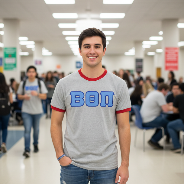DISCOUNT- Beta Theta Pi Lettered Ringer Shirt