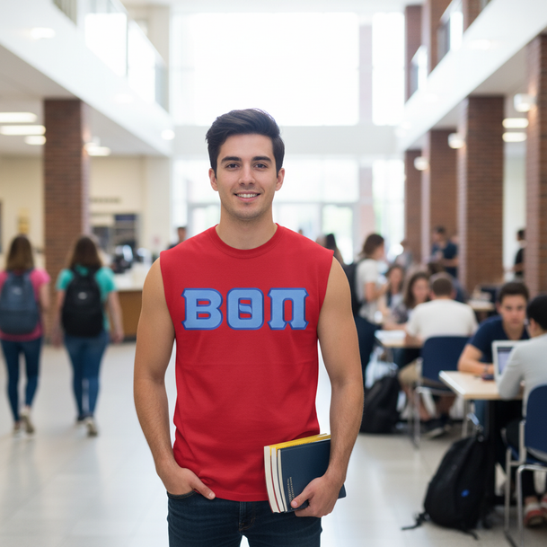 DISCOUNT- Beta Theta Pi Lettered Sleeveless Tee