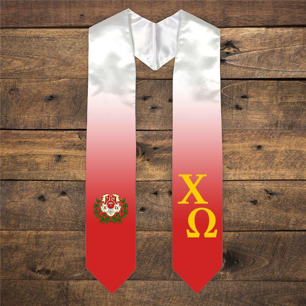  Chi Omega Extra Fancy Diagonal Greek Graduation Stole W Crest 