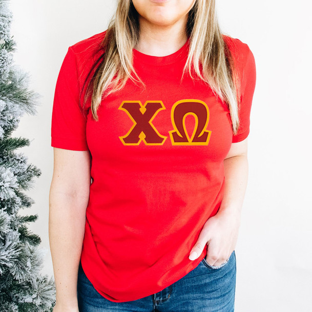 Chi Omega Lettered Shirts