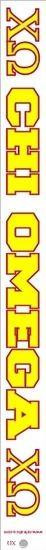  Chi Omega Long Window Decals Stickers 