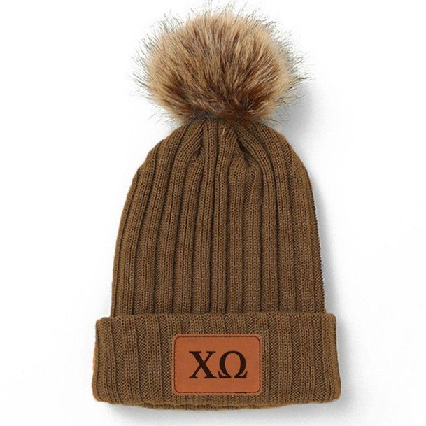 Sorority Shop Chi Omega Pom Pom Beanie Hat 