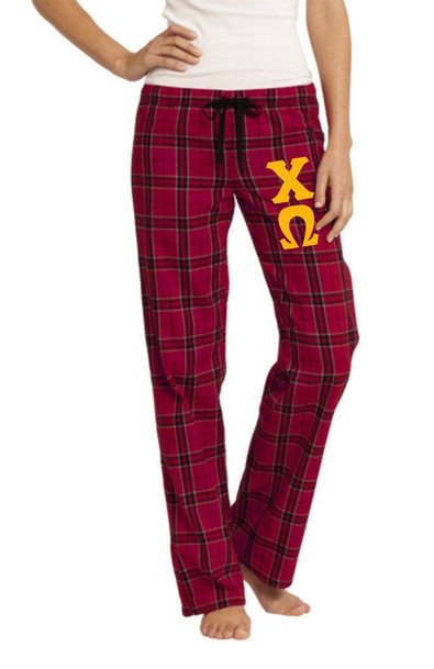  Chi Omega Women's Flannel Plaid Pant - PJ's 