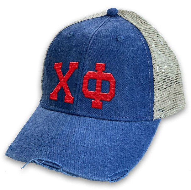  Chi Phi Distressed Trucker Hat 