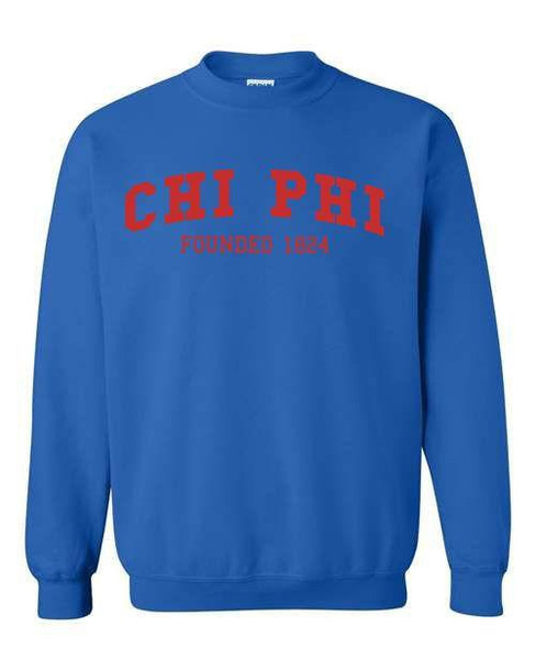  Chi Phi Fraternity Founders Crew Sweatshirt 