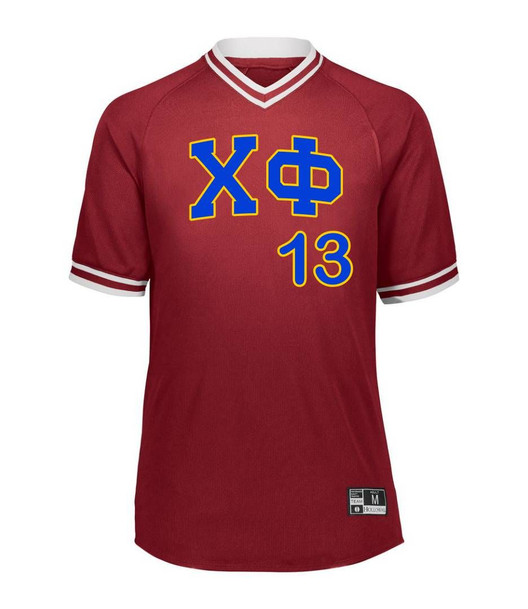 Chi Phi Retro V-Neck Baseball Jersey