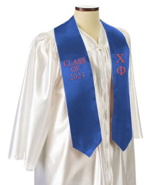 Chi Phi Embroidered Graduation Sash Stole