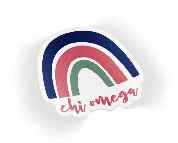 Greekgear Chi Omega Rainbow Sticker 