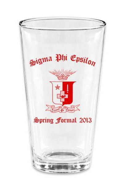  Custom Printed Mixing Glass Design #11 