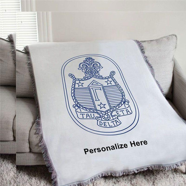  Delta Gamma Crest Afghan Blanket Throw 