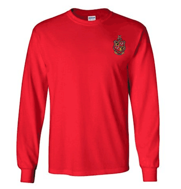 DISCOUNT-Delta Chi Fraternity Crest - Shield Longsleeve Tee