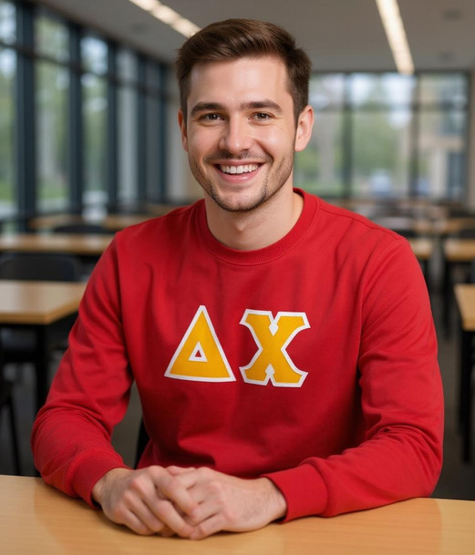 Delta Chi Lettered Crewneck Sweatshirt