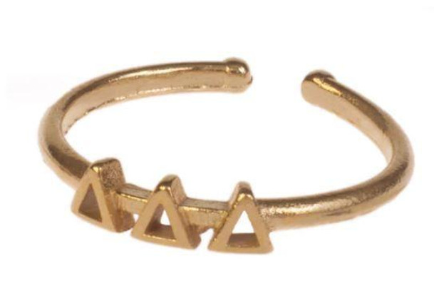 Chic Greek- Shawn Paul Delta Delta Delta Adjustable Letter Ring 