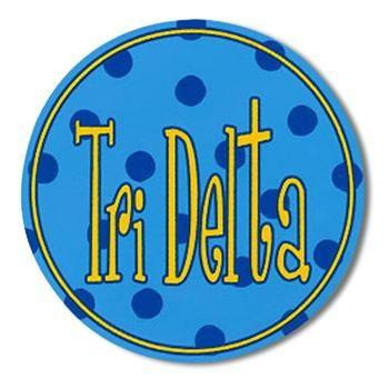  Delta Delta Delta Bumper Stickers 4" Round 