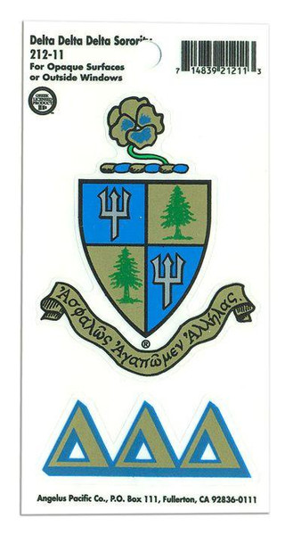  Delta Delta Delta Crest - Shield Decals 