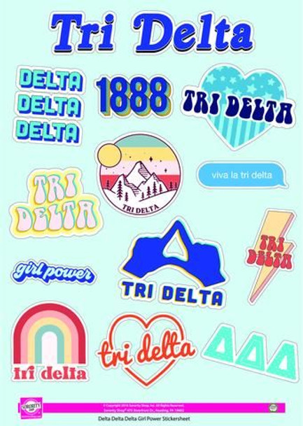 Delta Delta Delta Girl Power Stickers