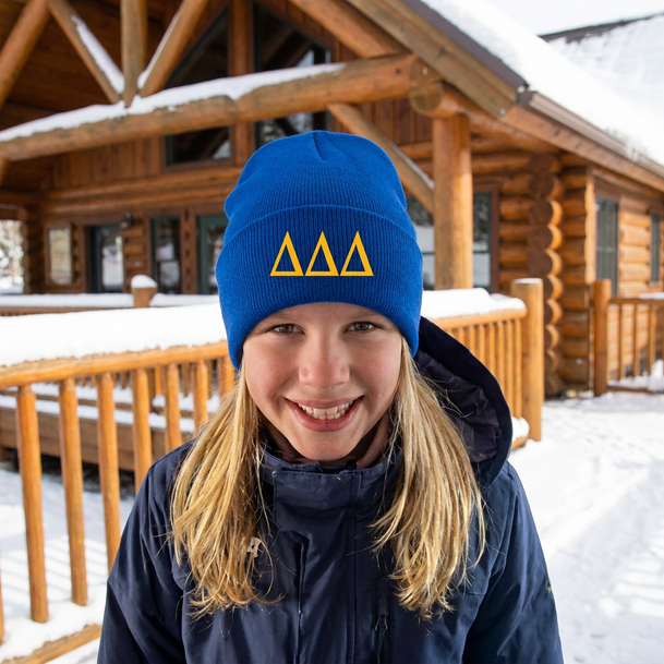 Delta Delta Delta Greek Letter Knit Cap