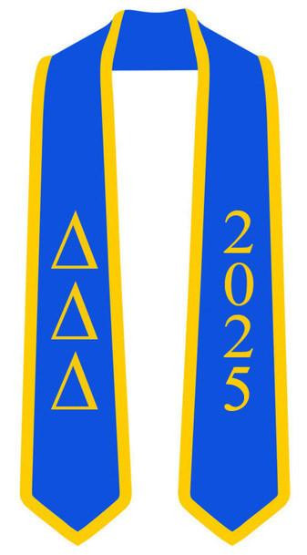 Delta Delta Delta Graduation Sash Stole w/ Year 