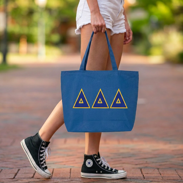 DISCOUNT- Delta Delta Delta Lettered Tote Bag - Best Value
